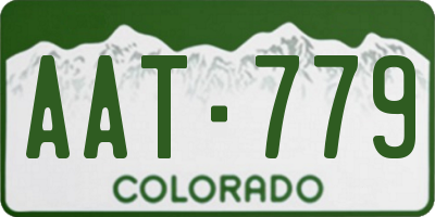 CO license plate AAT779