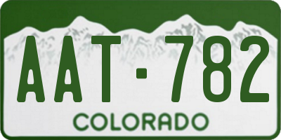 CO license plate AAT782
