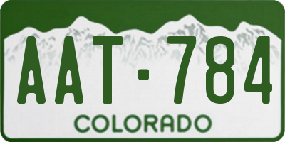 CO license plate AAT784