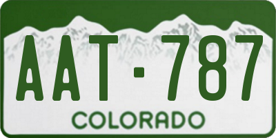 CO license plate AAT787