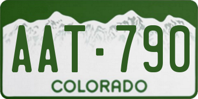 CO license plate AAT790