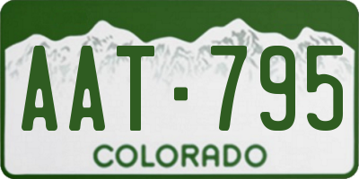 CO license plate AAT795