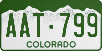 CO license plate AAT799