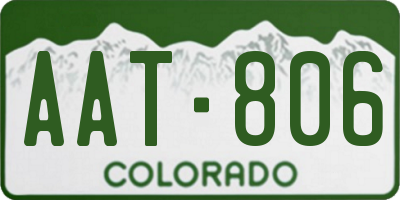 CO license plate AAT806