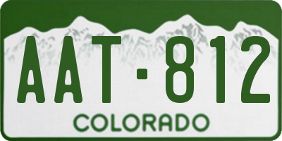 CO license plate AAT812