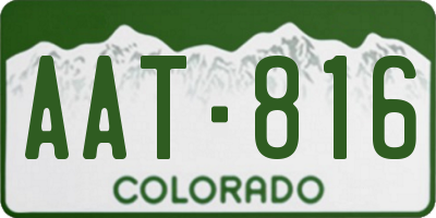 CO license plate AAT816