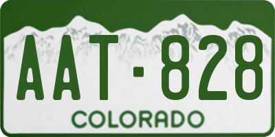 CO license plate AAT828