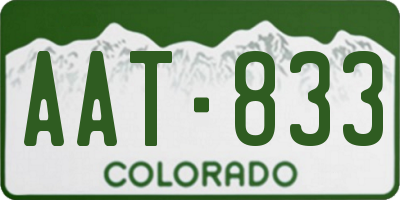 CO license plate AAT833