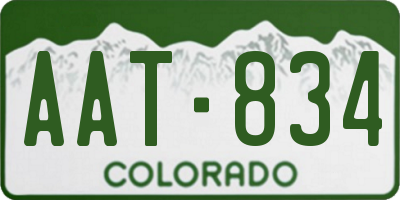 CO license plate AAT834