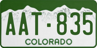 CO license plate AAT835