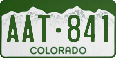 CO license plate AAT841