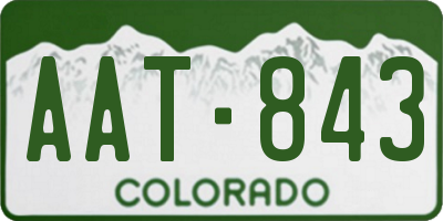 CO license plate AAT843