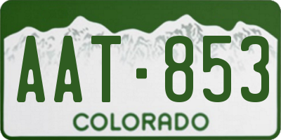 CO license plate AAT853