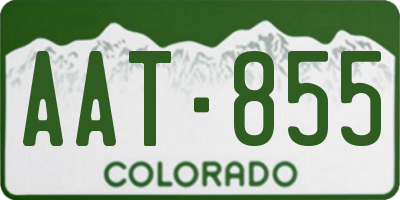 CO license plate AAT855