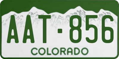 CO license plate AAT856
