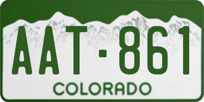 CO license plate AAT861