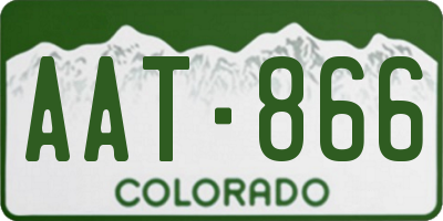 CO license plate AAT866