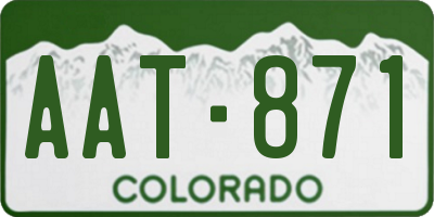 CO license plate AAT871
