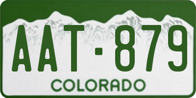 CO license plate AAT879