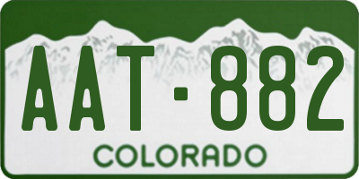 CO license plate AAT882