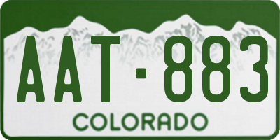 CO license plate AAT883