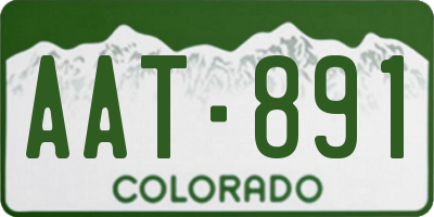CO license plate AAT891