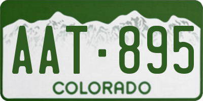 CO license plate AAT895