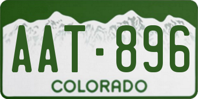 CO license plate AAT896