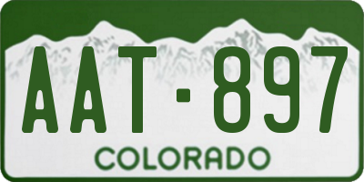 CO license plate AAT897