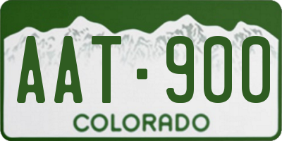 CO license plate AAT900