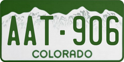 CO license plate AAT906