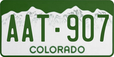 CO license plate AAT907