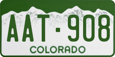 CO license plate AAT908