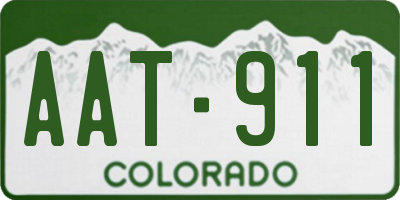 CO license plate AAT911