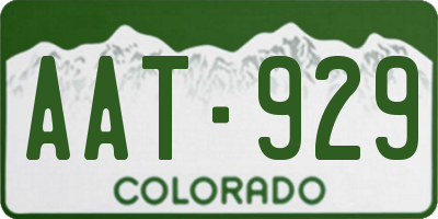 CO license plate AAT929