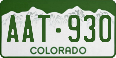 CO license plate AAT930