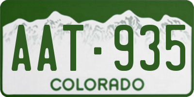 CO license plate AAT935