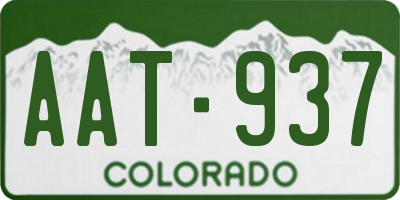 CO license plate AAT937