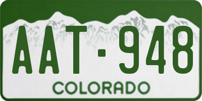 CO license plate AAT948