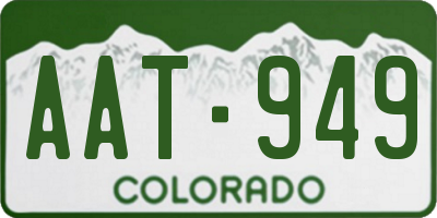 CO license plate AAT949