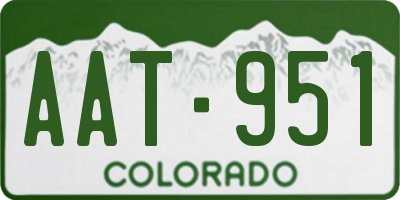 CO license plate AAT951