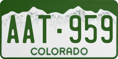 CO license plate AAT959