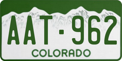 CO license plate AAT962