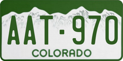 CO license plate AAT970