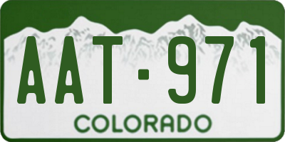 CO license plate AAT971
