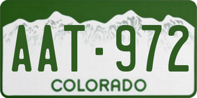 CO license plate AAT972