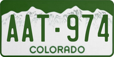 CO license plate AAT974