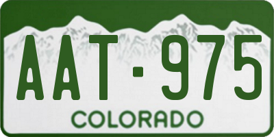 CO license plate AAT975