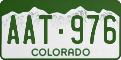 CO license plate AAT976