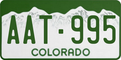 CO license plate AAT995